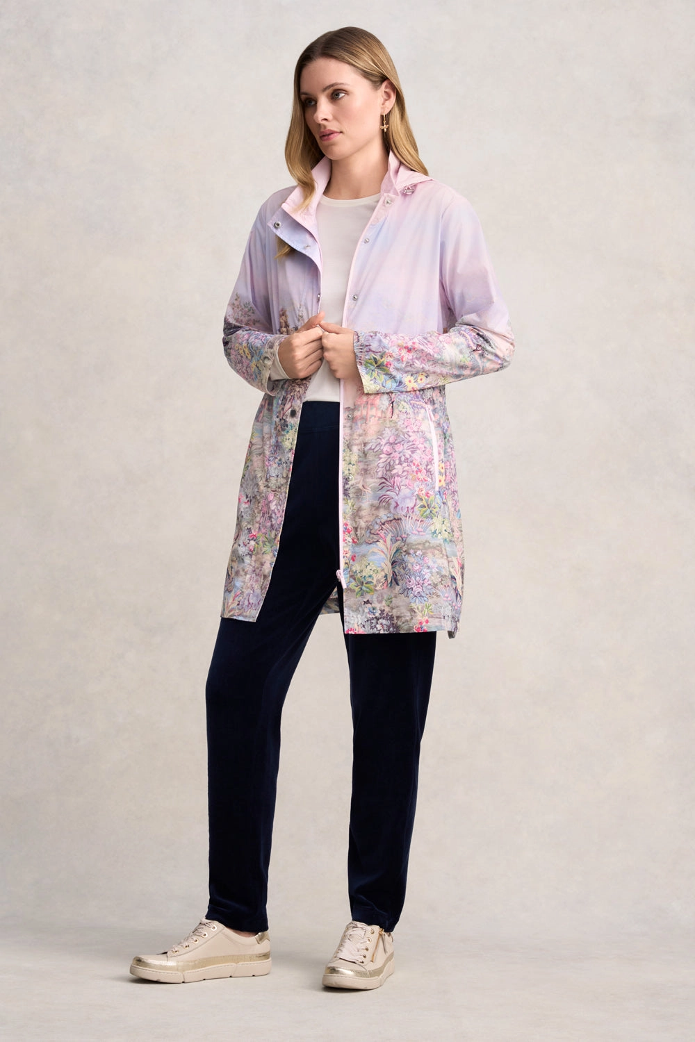 Packable Spray Jacket - Scenic Sunset Print