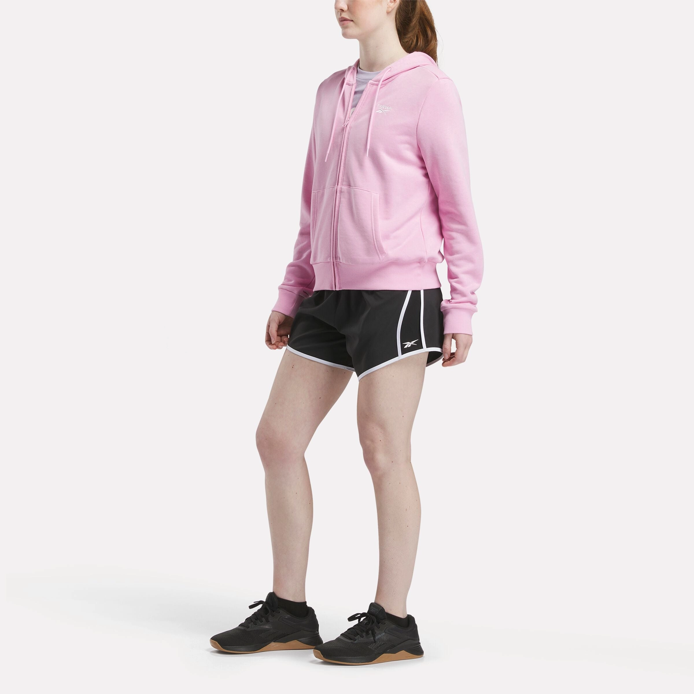 Reebok Identity Small Logo French Terry Full-Zip Sweatshirt Astro Rose