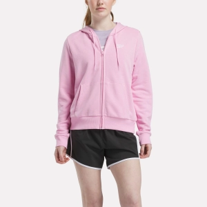 Reebok Identity Small Logo French Terry Full-Zip Sweatshirt Astro Rose