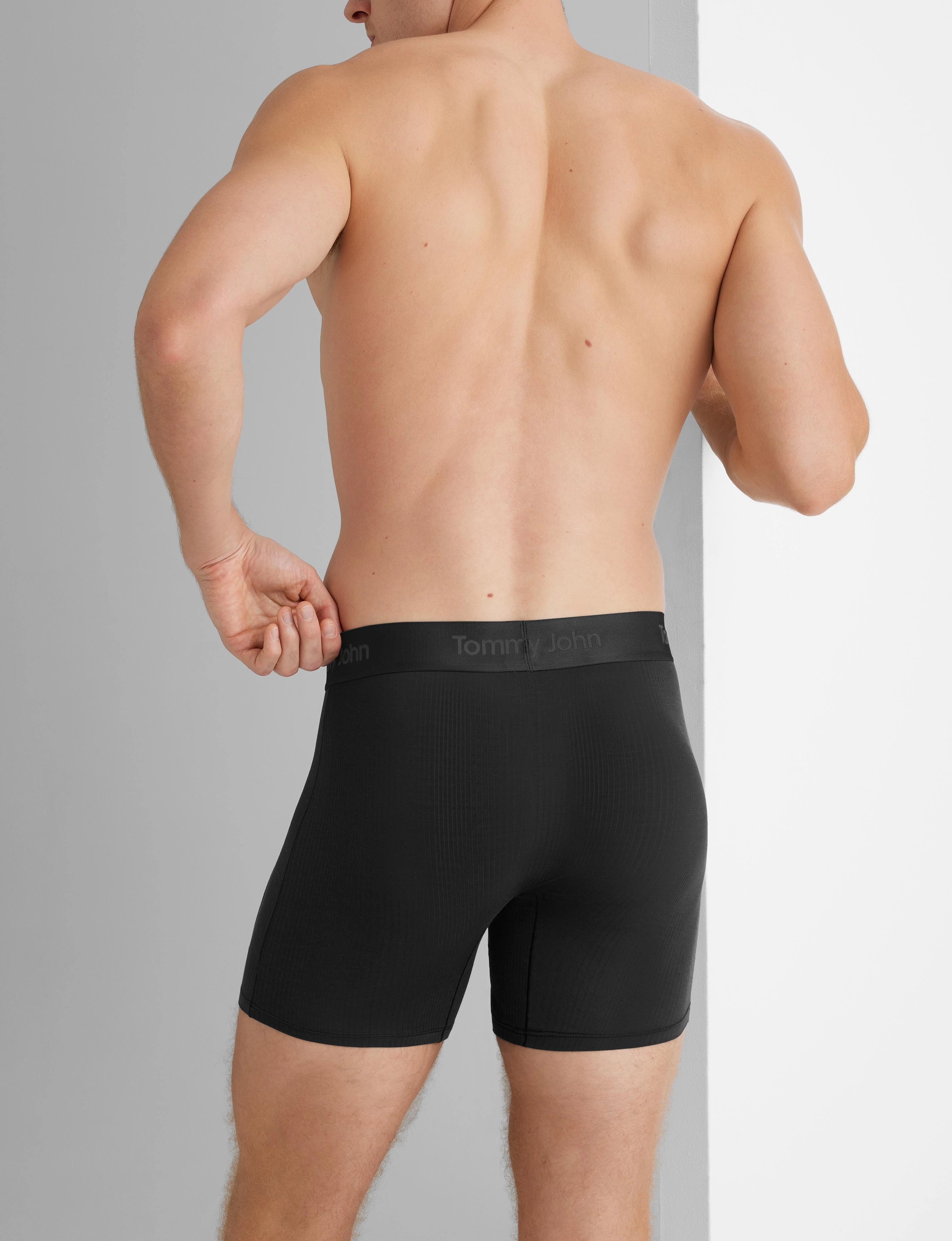 Second Skin Luxe Rib Mid-Length Boxer Brief 6" (3-Pack)
