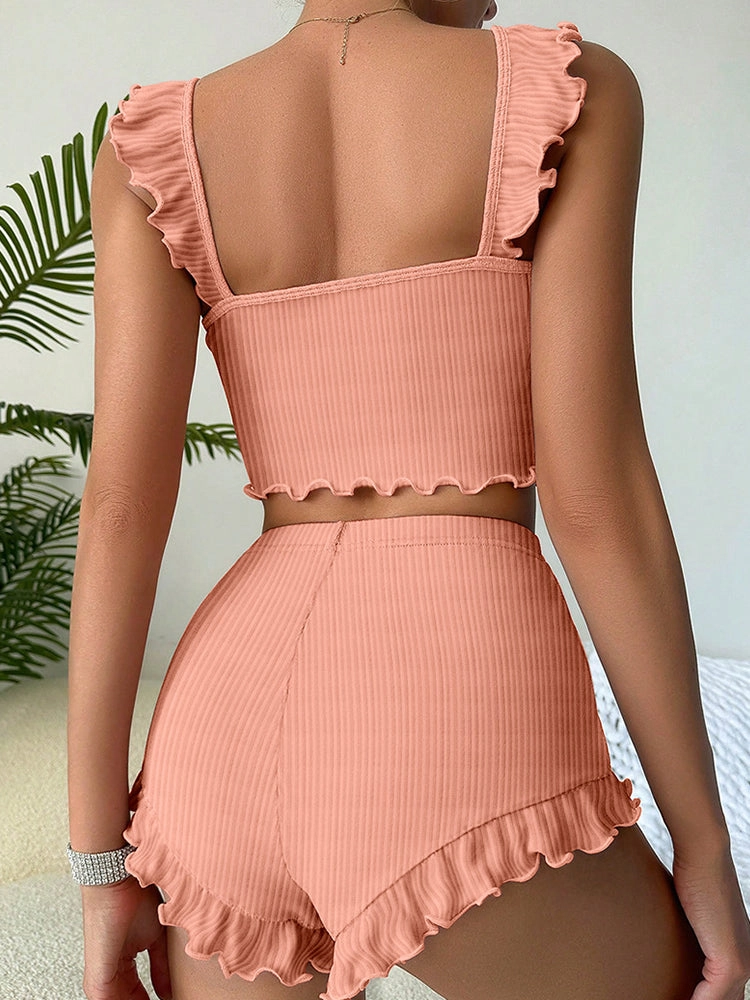 Sexy Suspender Pajamas Shorts Loungewear Set