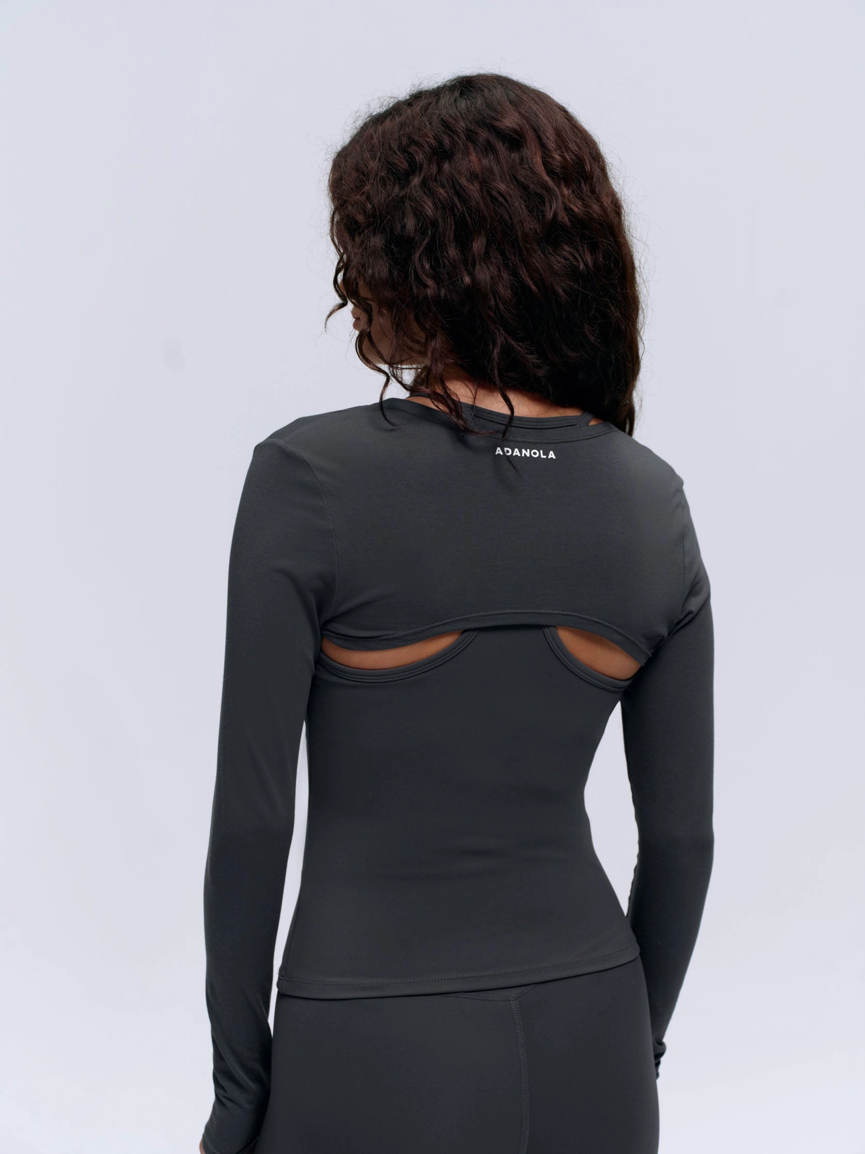 Sheer Cropped Bolero  - Graphite Grey