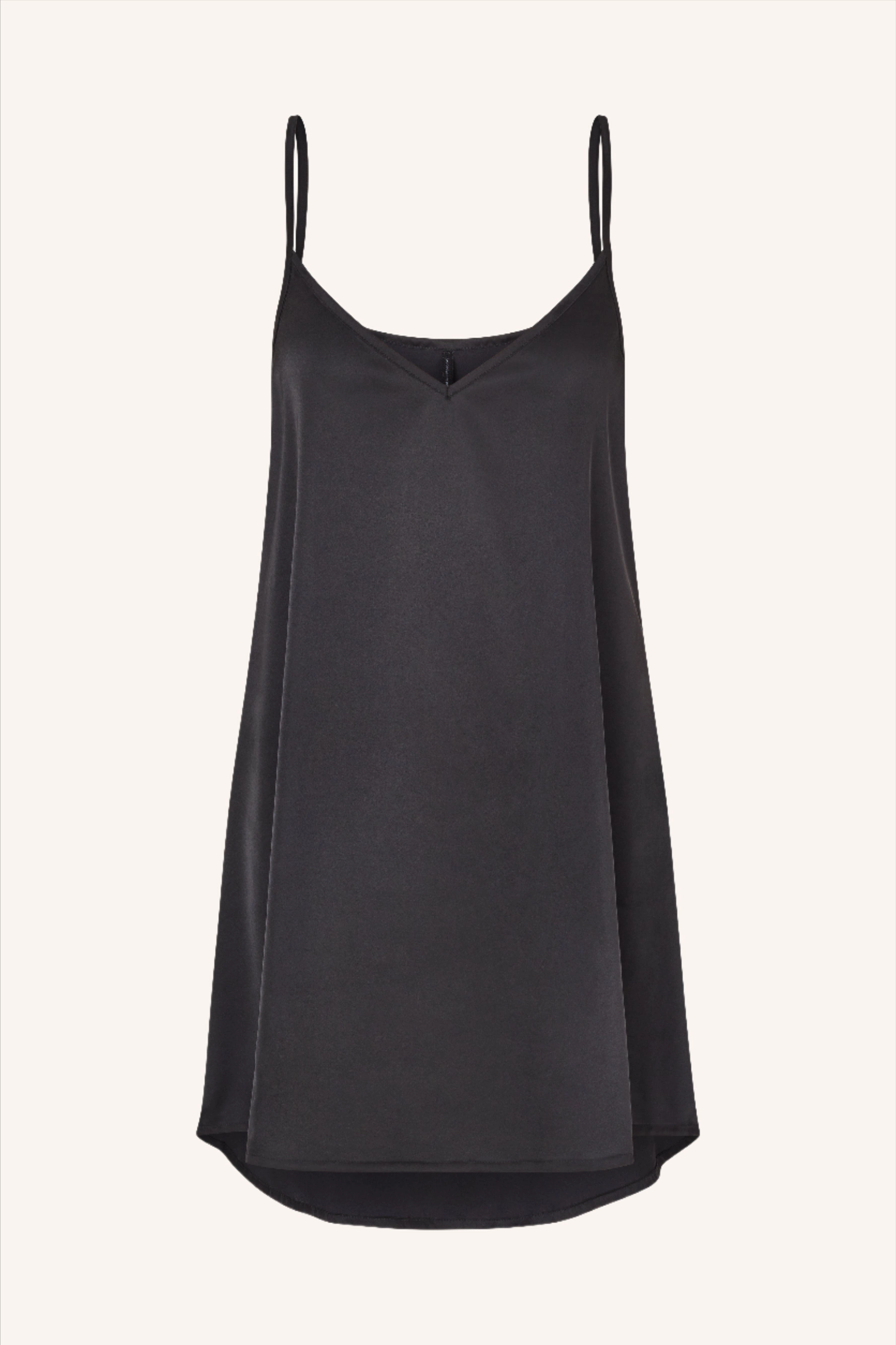 Silk Mini Dress Black