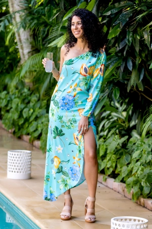 St. Tropez Dress / Turquoise Papaya