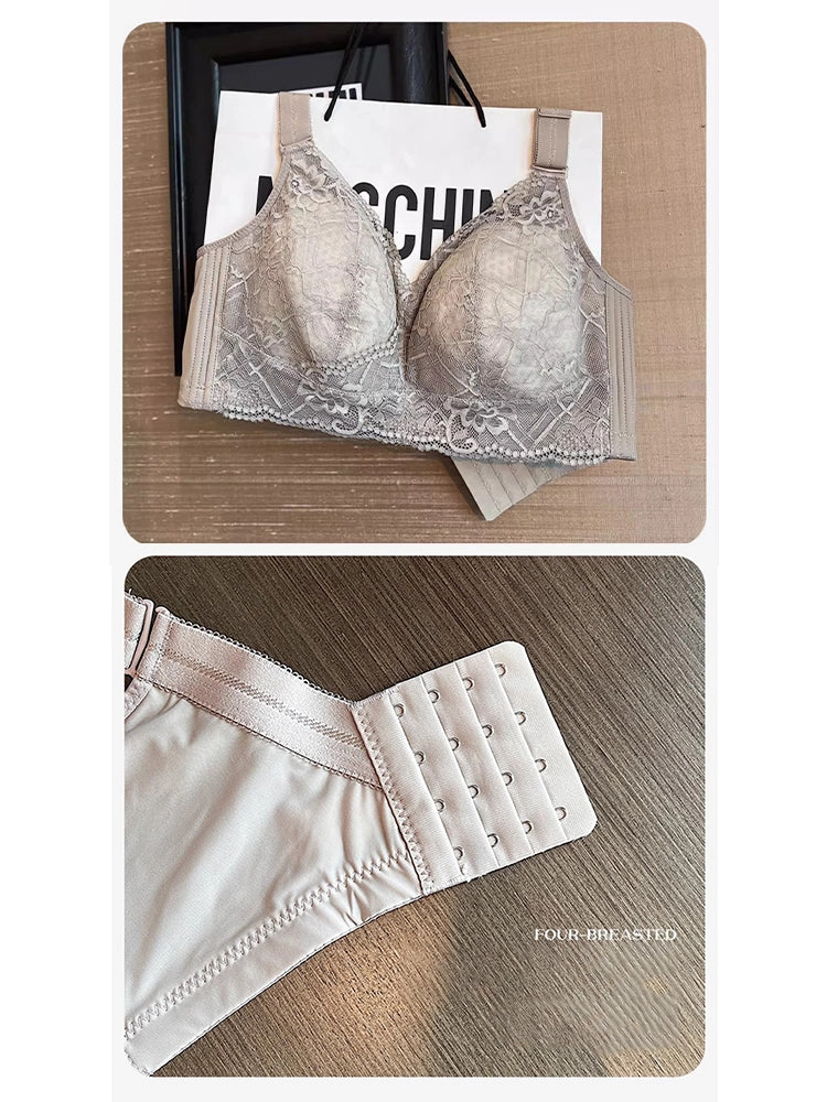 Thin Wire-Free Minimizing Bra with Side Support