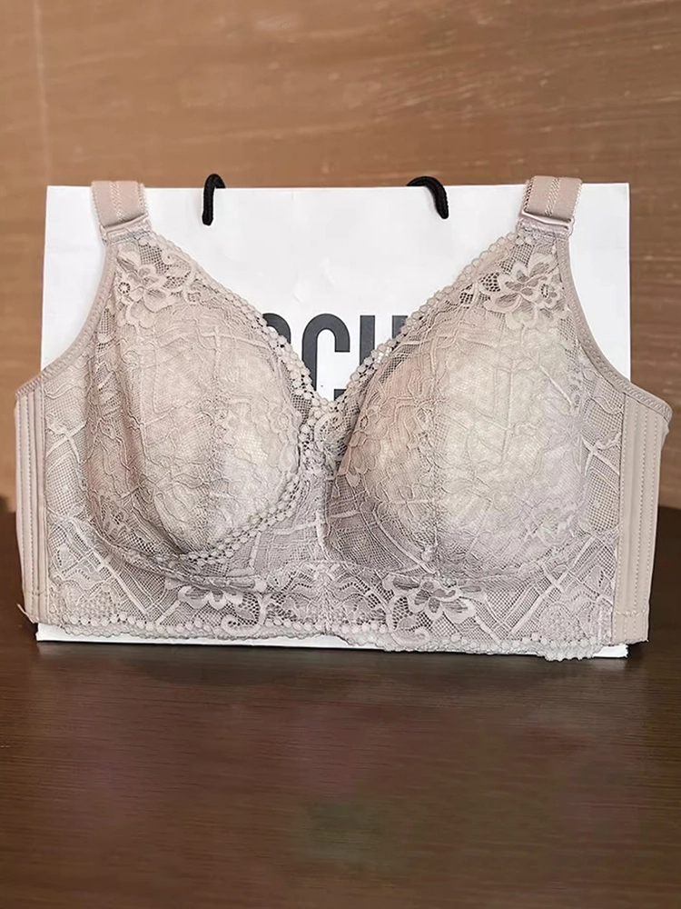Thin Wire-Free Minimizing Bra with Side Support