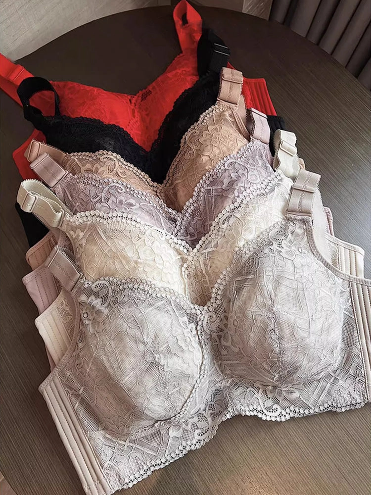 Thin Wire-Free Minimizing Bra with Side Support