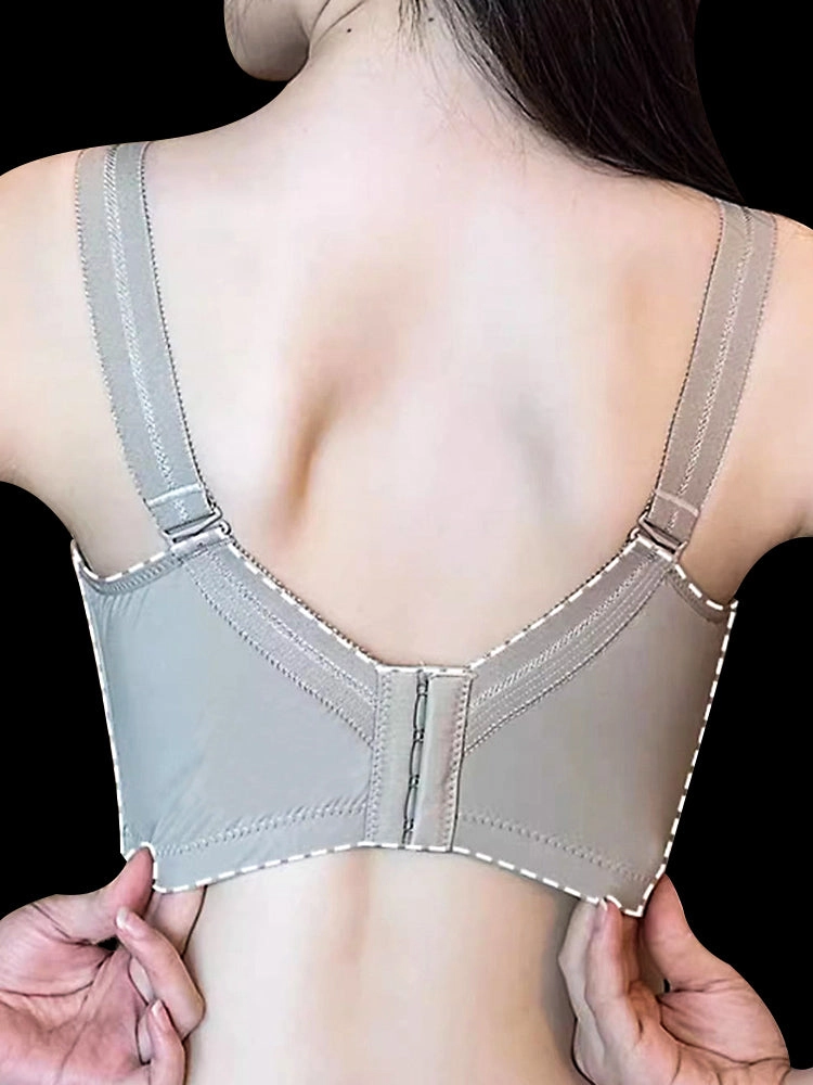 Thin Wire-Free Minimizing Bra with Side Support