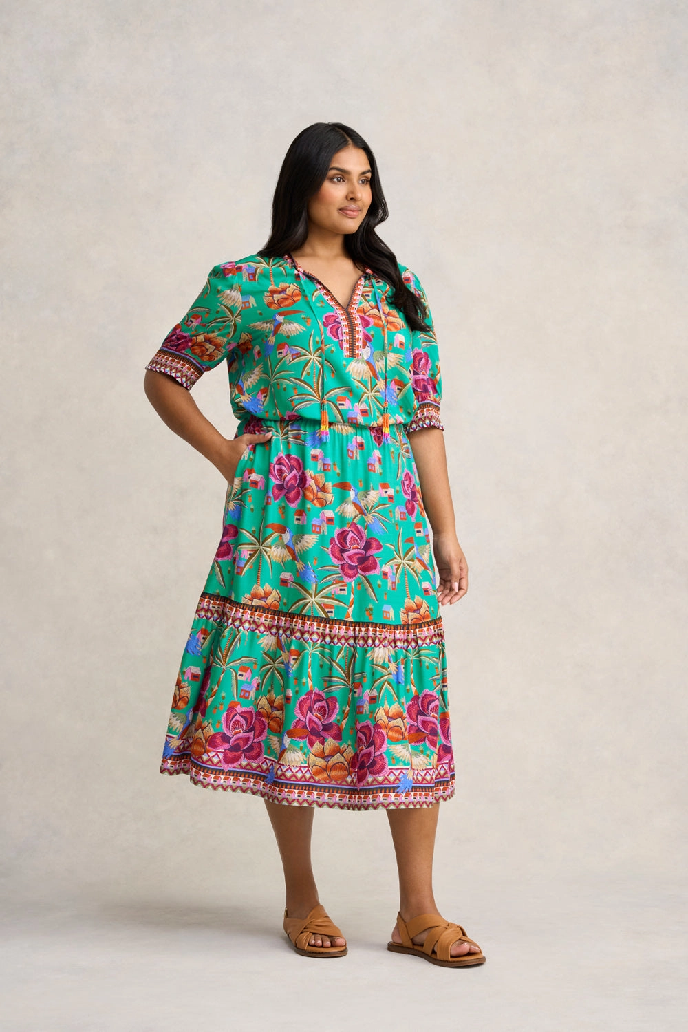 Tier Skirt - Toucan Print