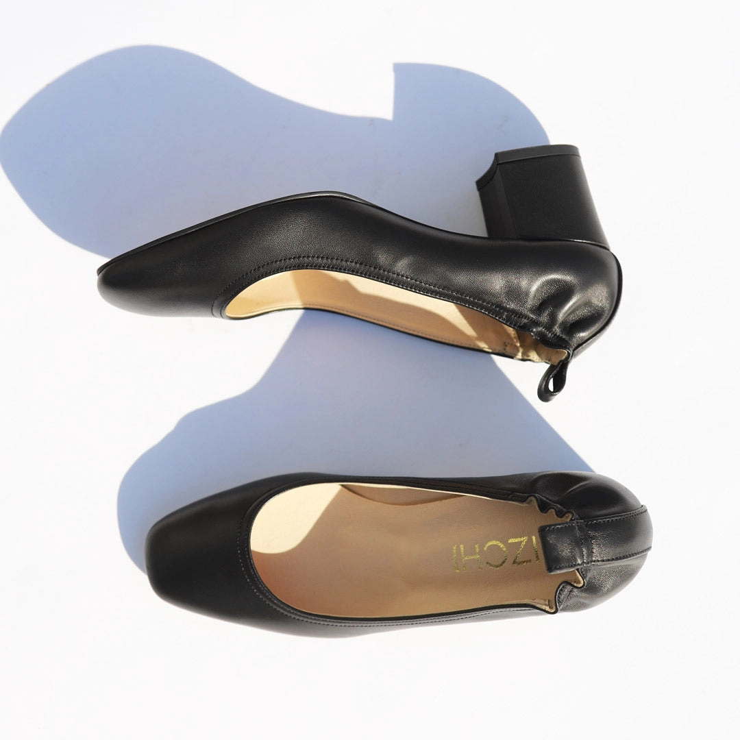 *UK size 2.5 - ISSLA - black, 5cm heels