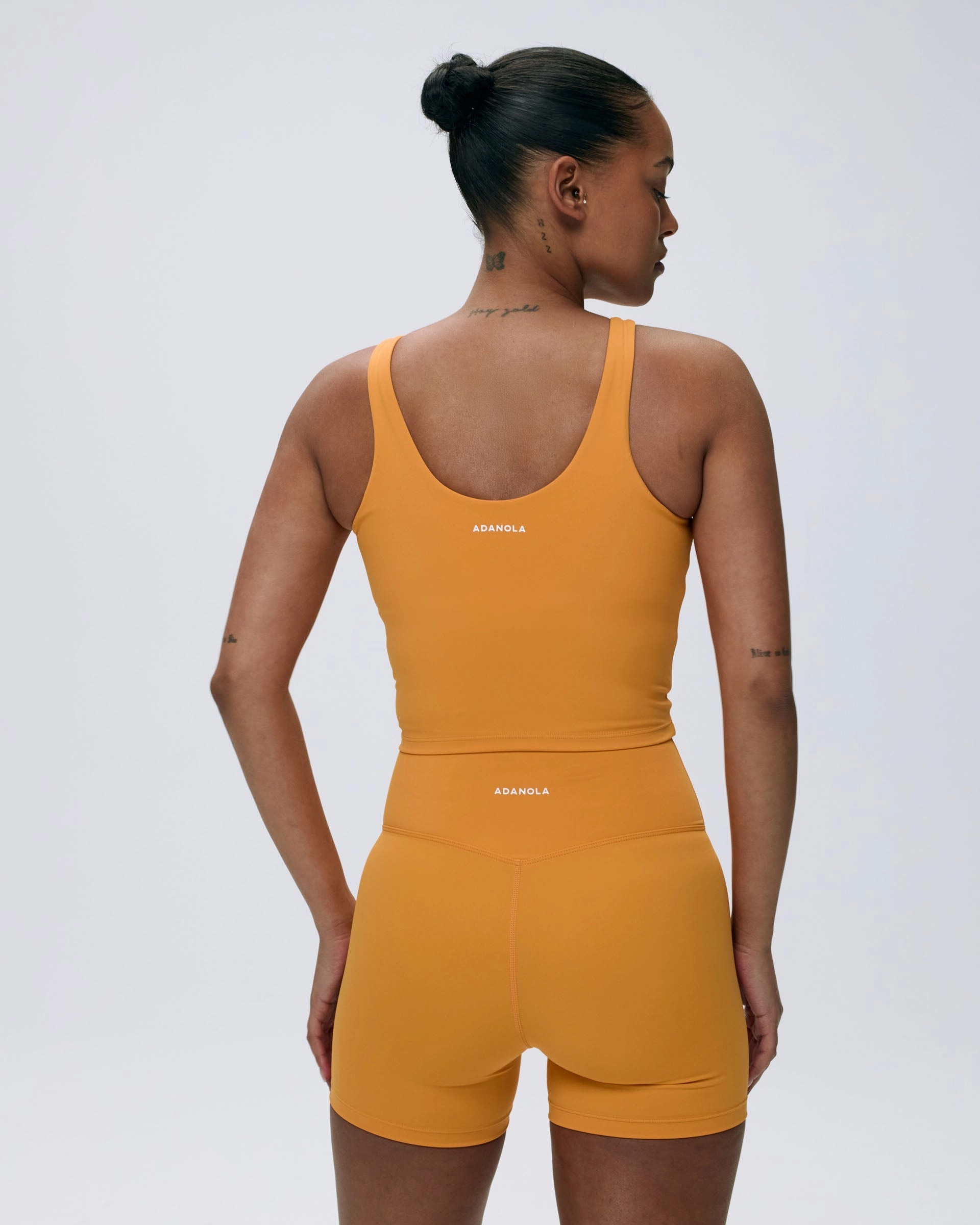 Ultimate Racer Front Scoop Back Top - Mango Orange