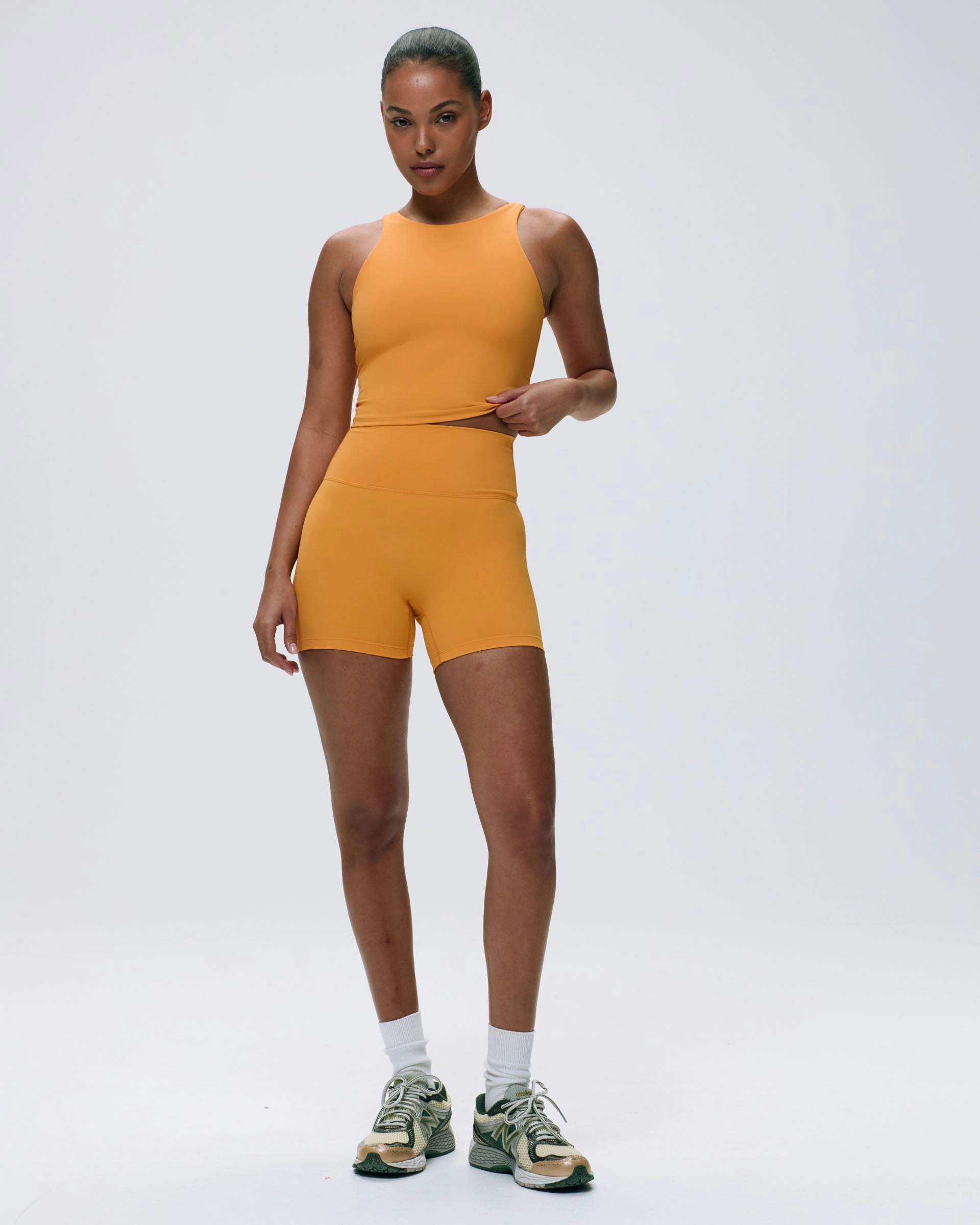 Ultimate Racer Front Scoop Back Top - Mango Orange