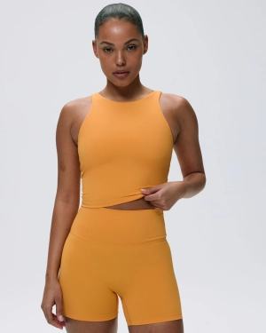 Ultimate Racer Front Scoop Back Top - Mango Orange