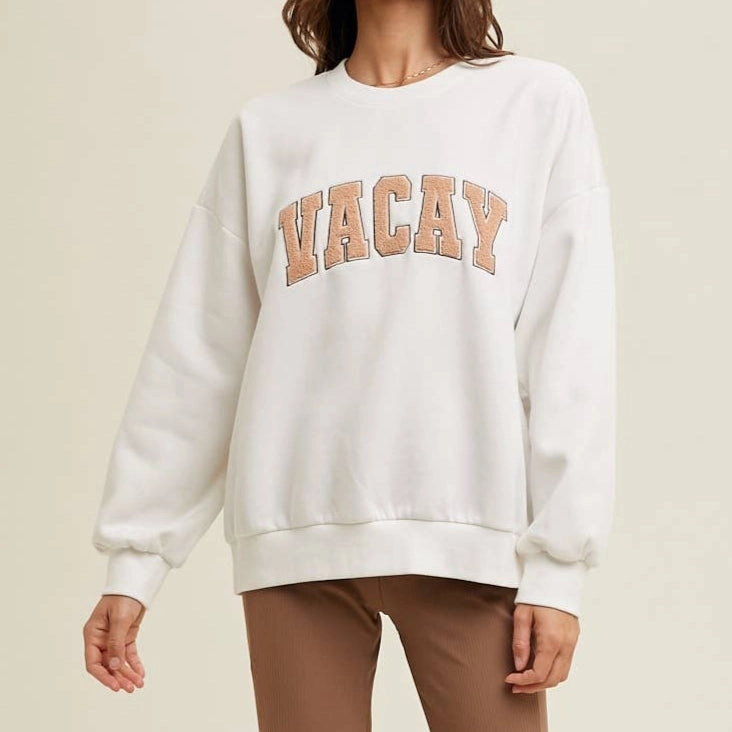 Vacay Patch Pullover Sweatshirt