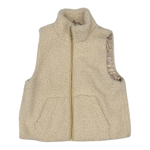 Vest Faux Fur & Sherpa By J. Crew In Tan, Size:L