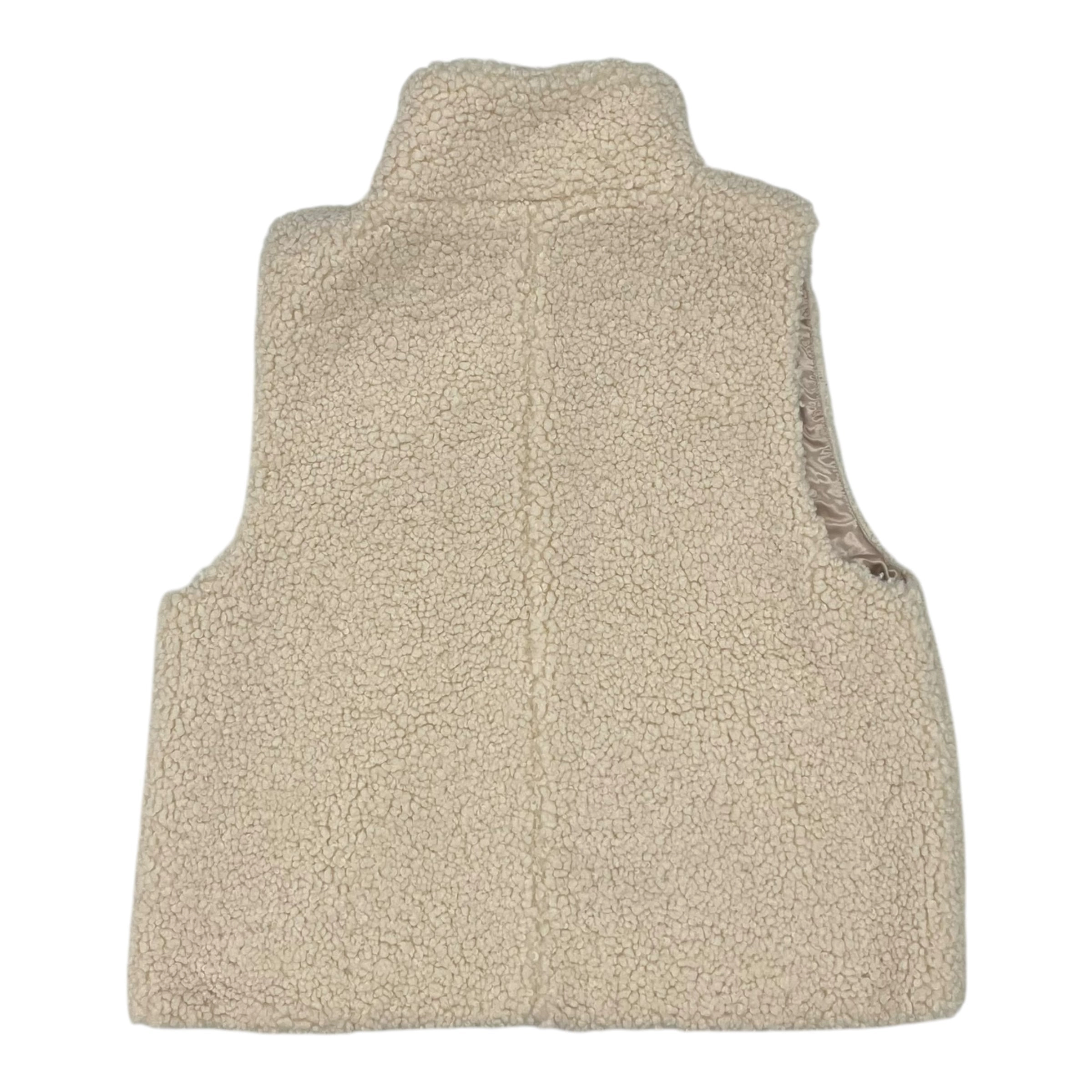 Vest Faux Fur & Sherpa By J. Crew In Tan, Size:L