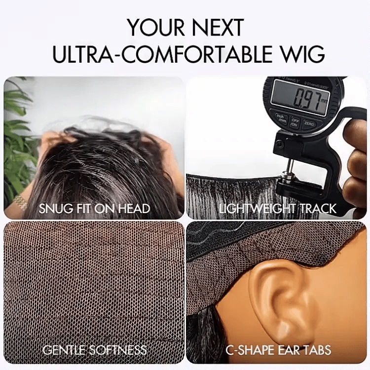 Weekly Special | AiryFit™ Scalp Care Wigs - Silky Straight Middle Part Glueless 5x5 Closure Lace Long Wig Pre-Cut Lace