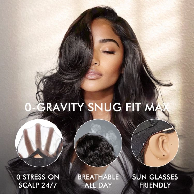 Weekly Special | AiryFit™ Scalp Care Wigs - Silky Straight Middle Part Glueless 5x5 Closure Lace Long Wig Pre-Cut Lace