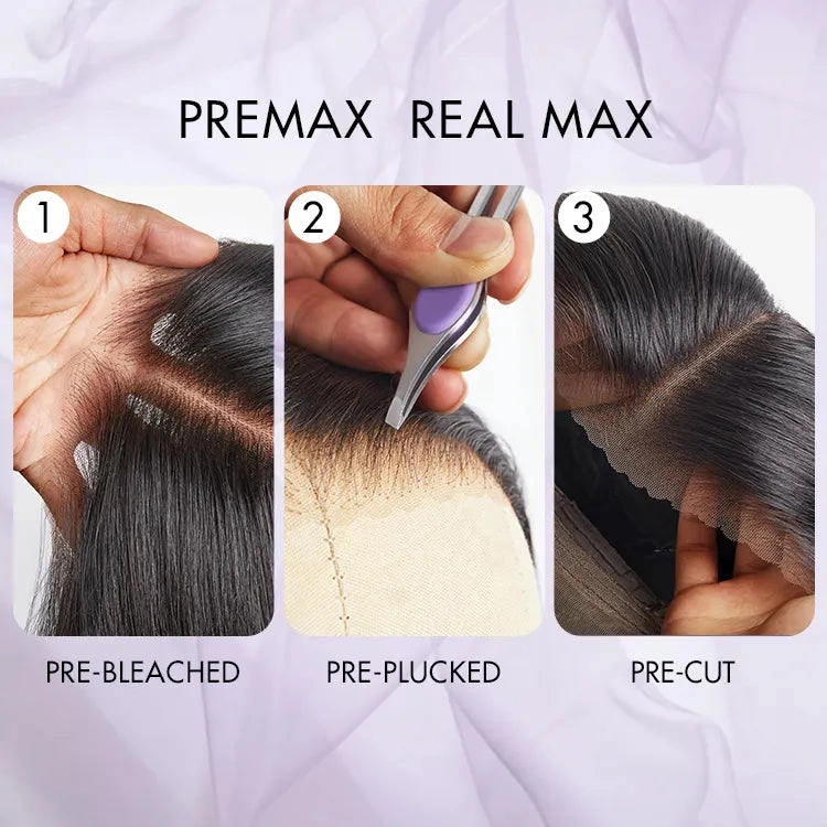Weekly Special | AiryFit™ Scalp Care Wigs - Silky Straight Middle Part Glueless 5x5 Closure Lace Long Wig Pre-Cut Lace