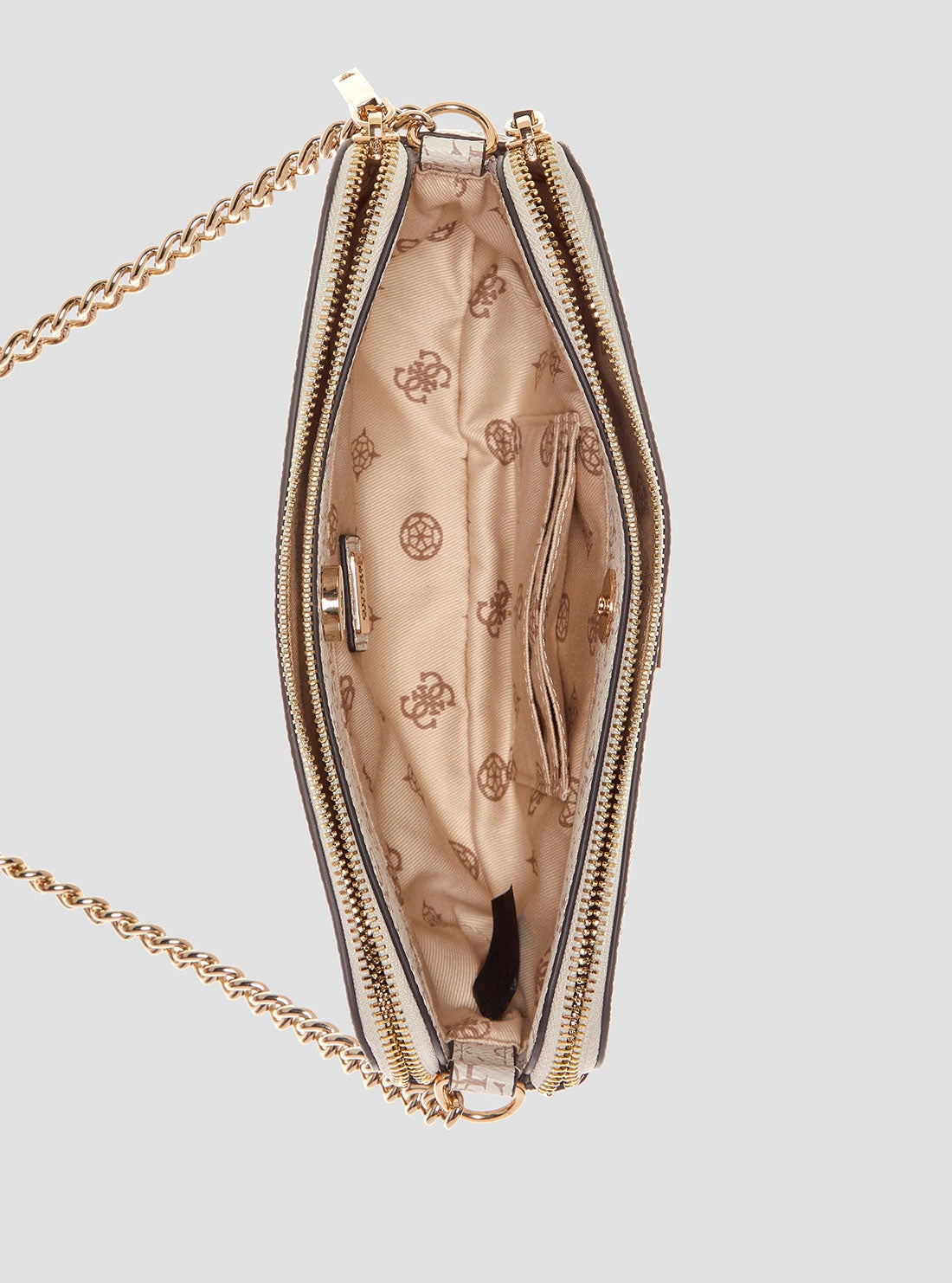 White Logo Daryna Crossbody Bag