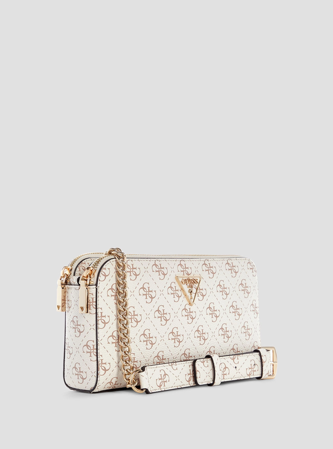 White Logo Daryna Crossbody Bag