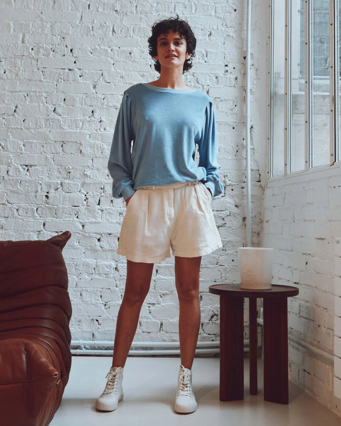 Women Shorts Basile Cream - قصيرة