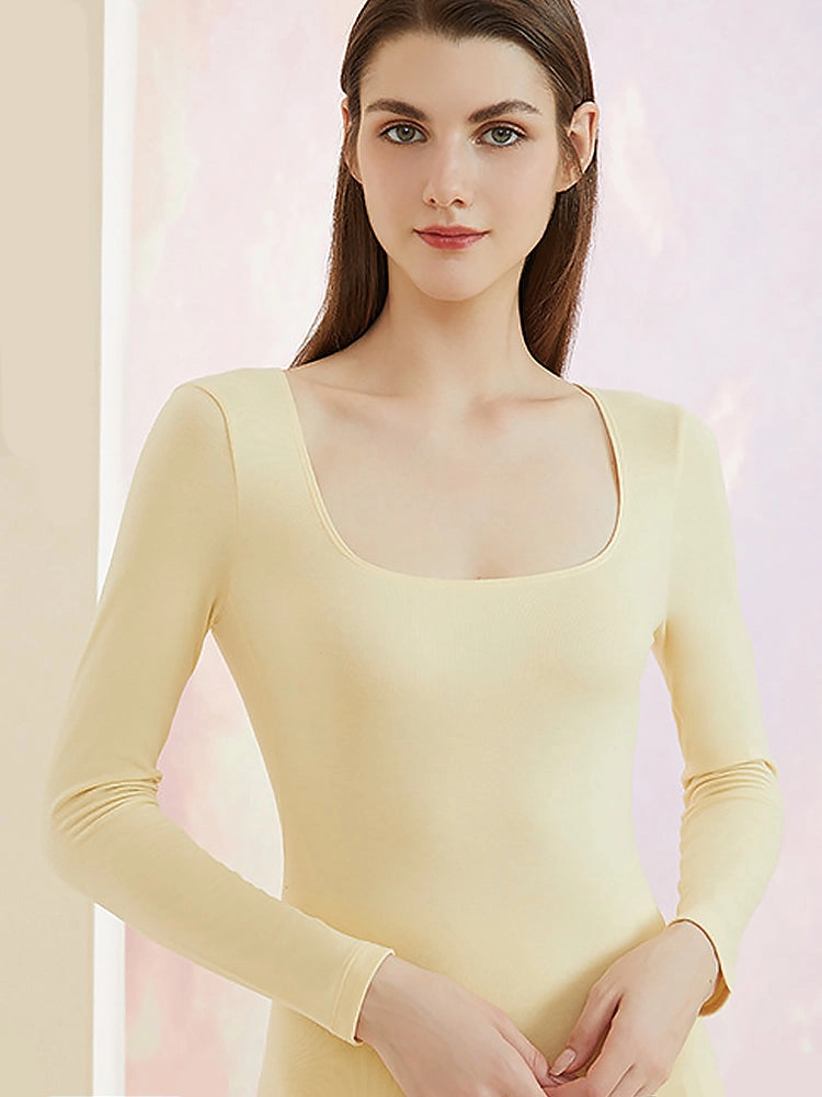 Women's Lightweight Low Collar Thermal Base Layer Top