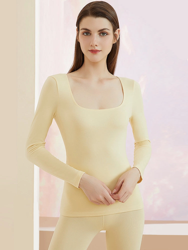 Women's Lightweight Low Collar Thermal Base Layer Top