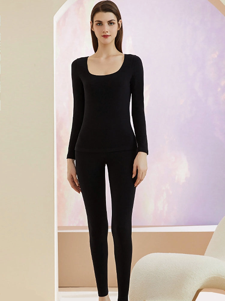 Women's Lightweight Low Collar Thermal Base Layer Top