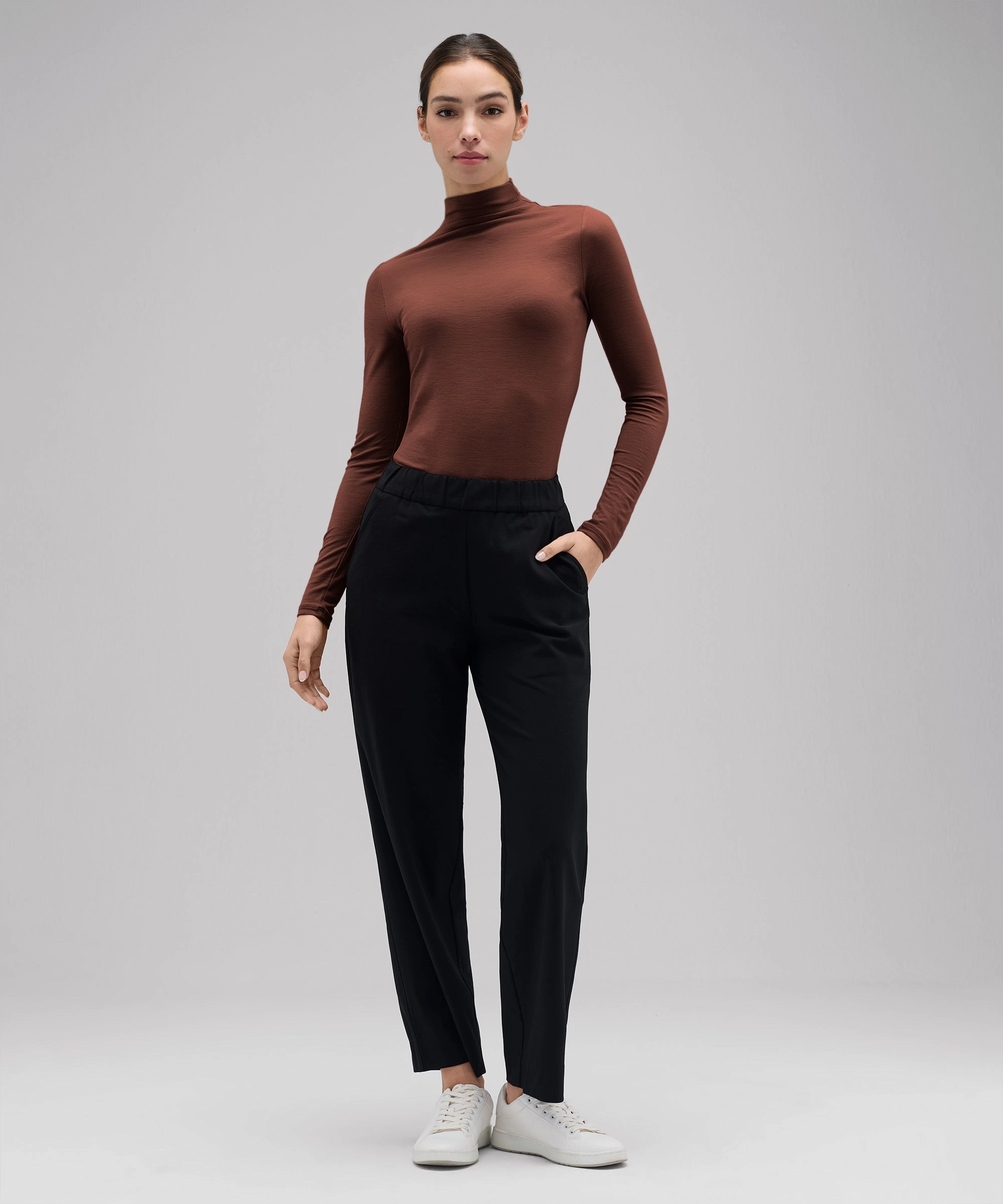 Women's Merino Mock Neck Top