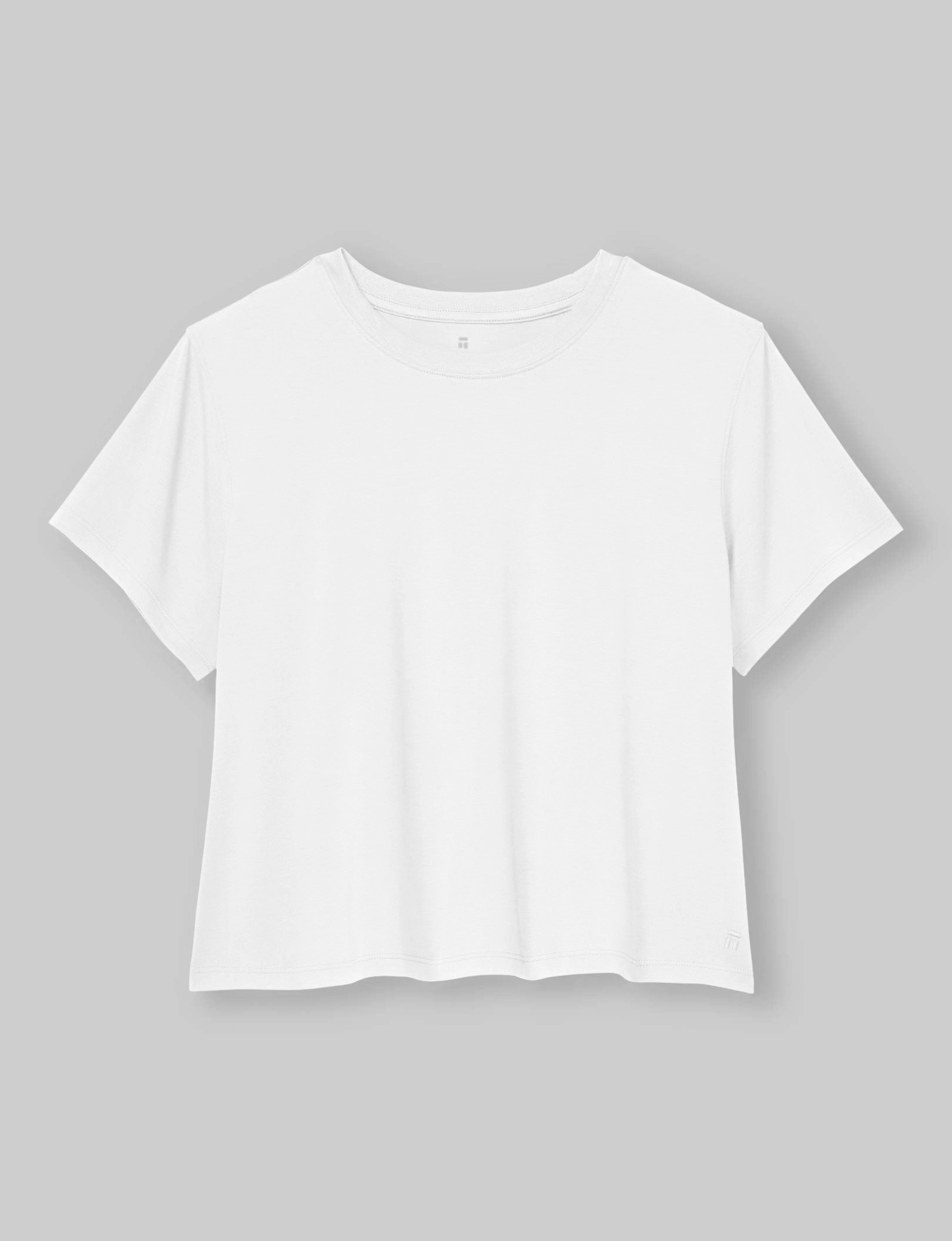 Women's Second Skin Not-Too-Cropped Crew Neck Tee