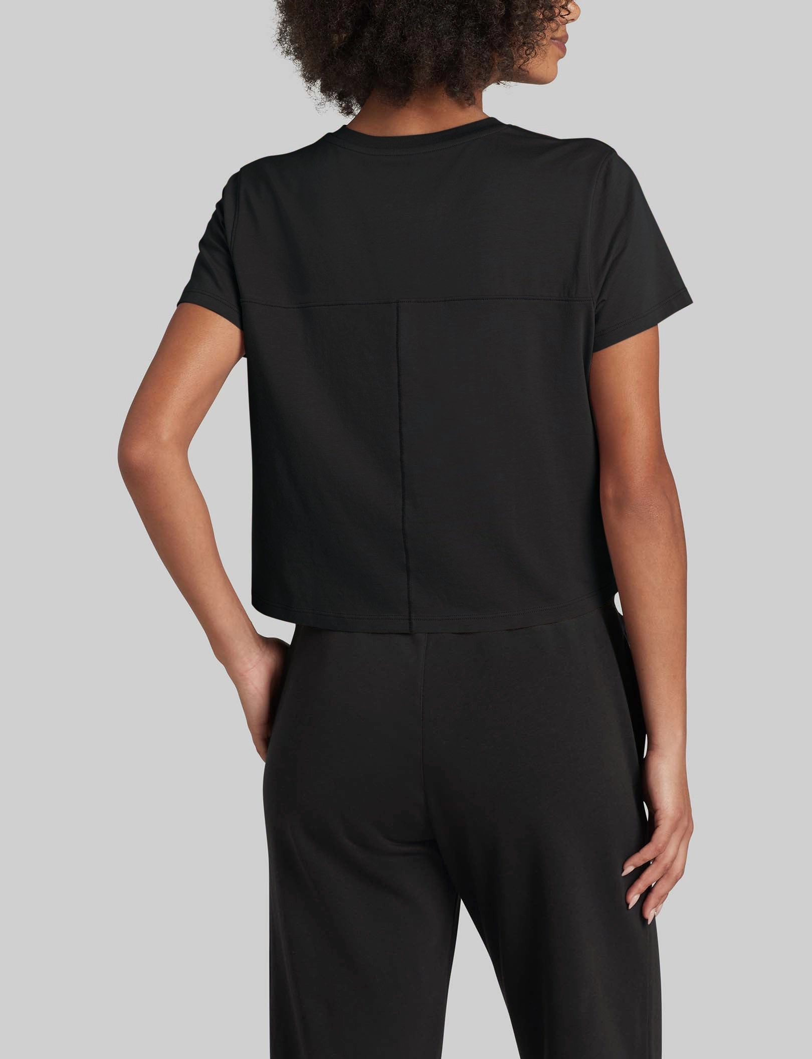 Women's Second Skin Not-Too-Cropped Crew Neck Tee