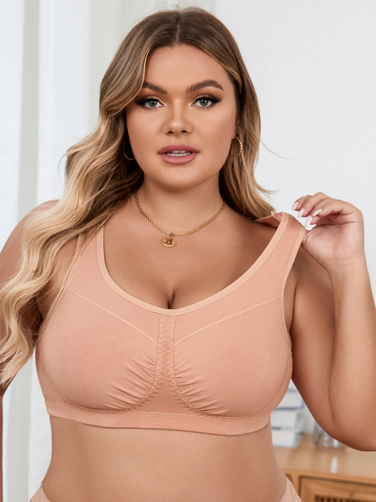 Women's Wide Strap Wire-Free Bra