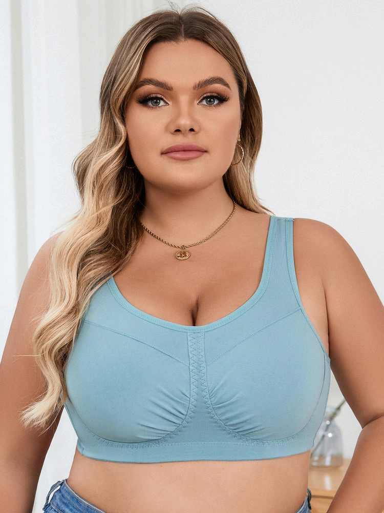 Women's Wide Strap Wire-Free Bra