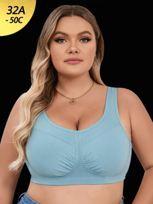 Women's Wide Strap Wire-Free Bra