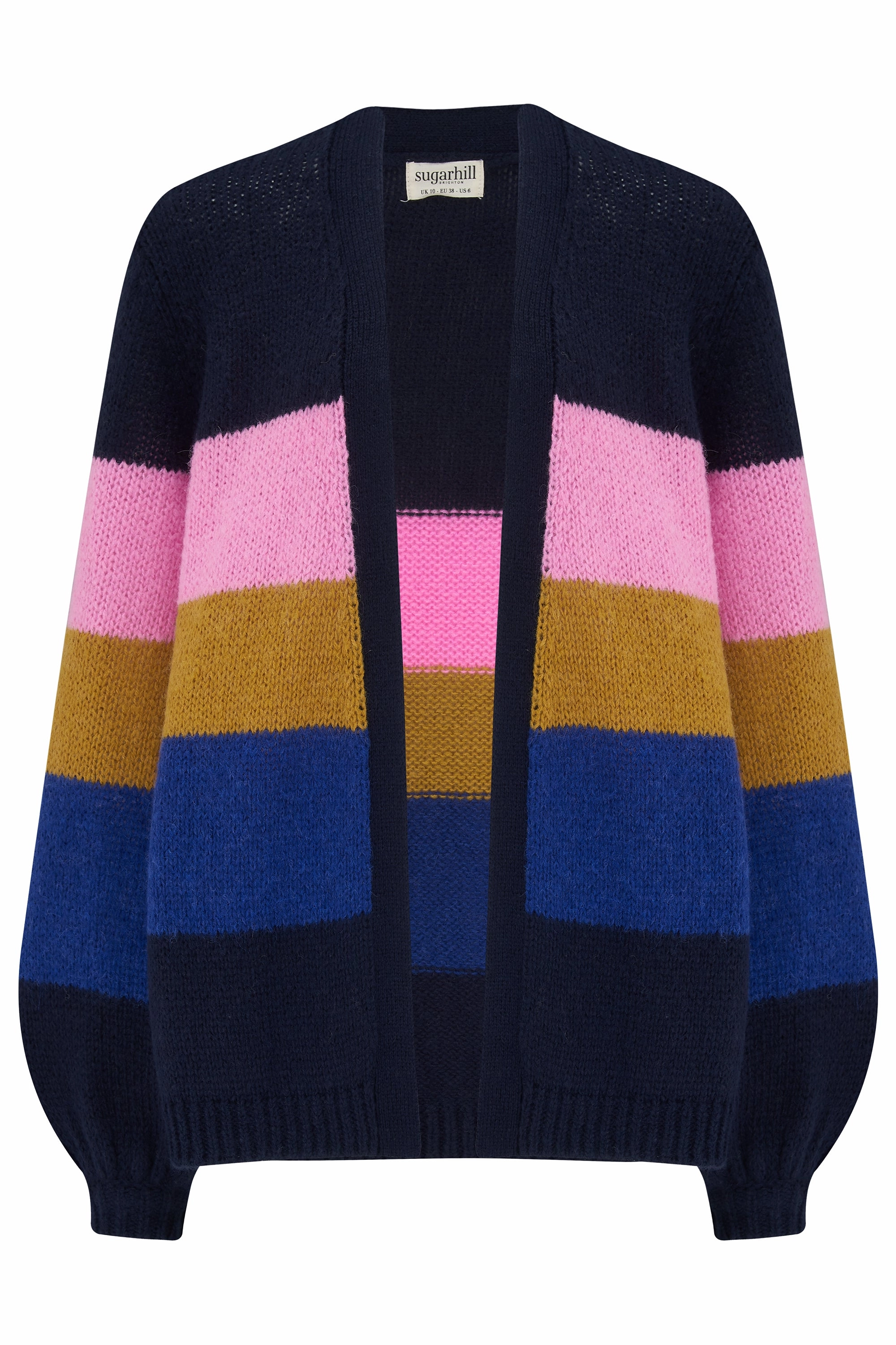 Yvette Cardigan - Multi, Big Stripes