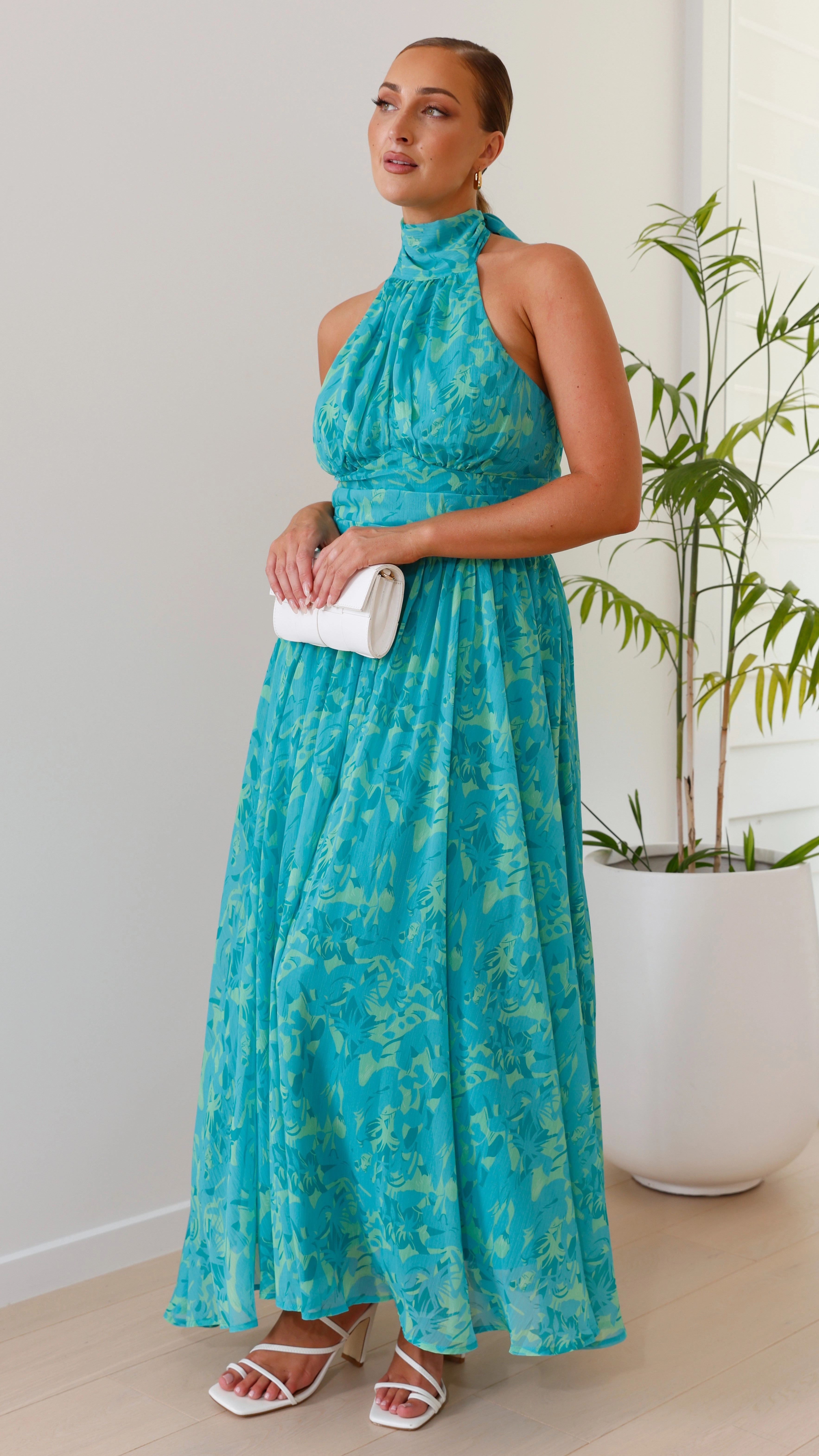 Zahava Maxi Dress - Green Floral