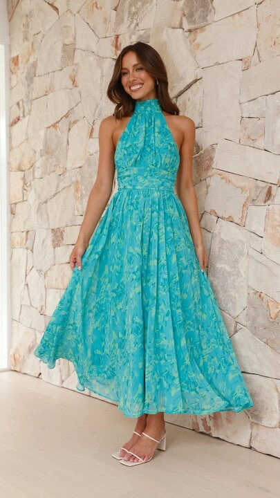 Zahava Maxi Dress - Green Floral